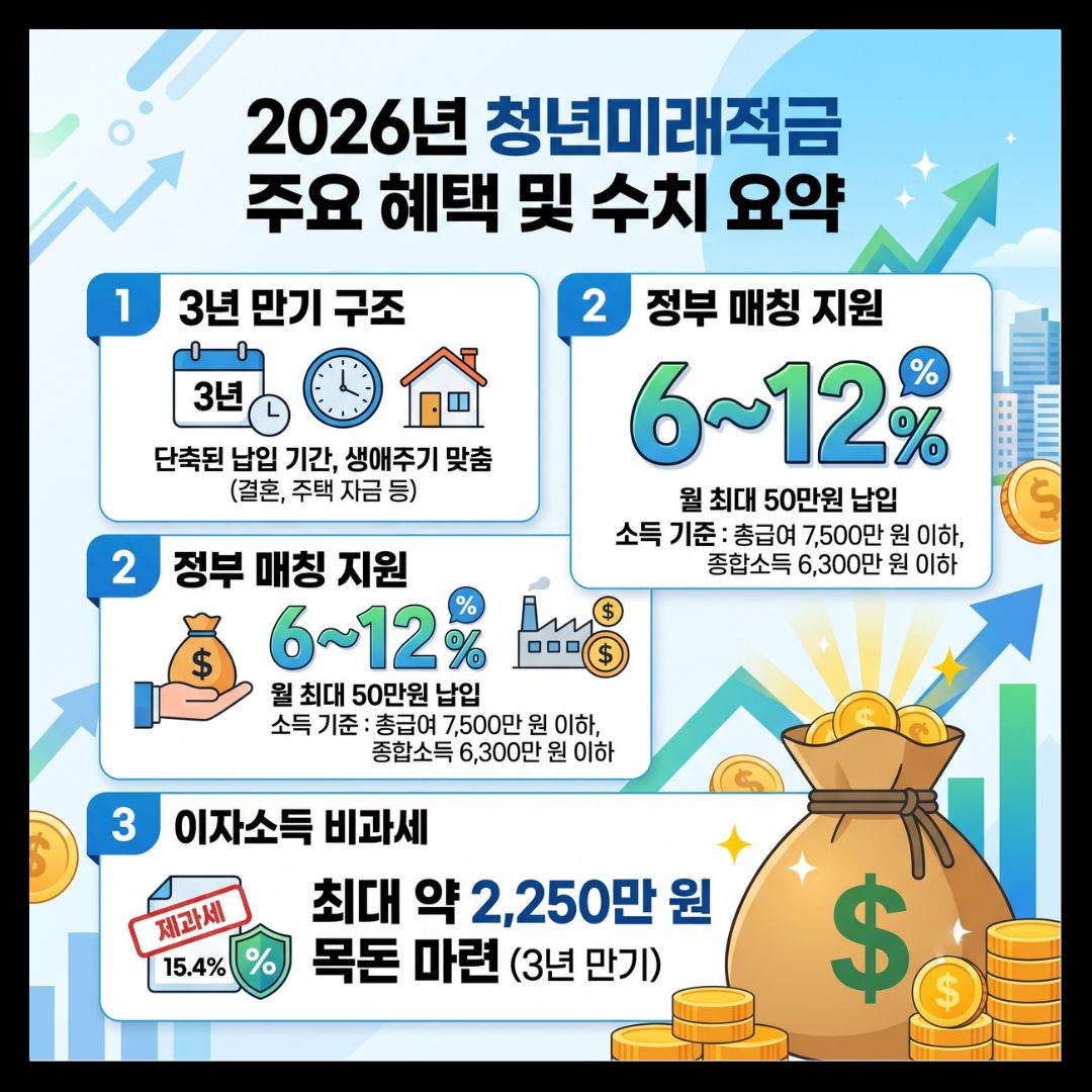청년미래적금 지원 체계 인포그래픽