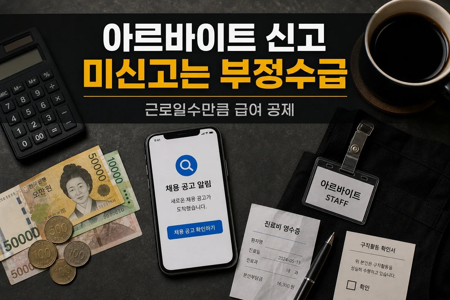 2026 실업급여 수급 중 아르바이트 신고 방법과 미신고 부정수급 불이익