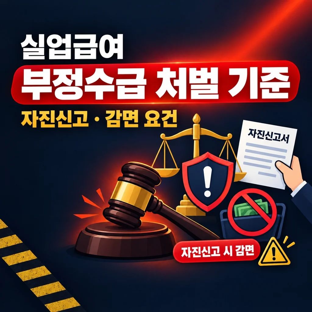 실업급여 부정수급 기준과 처벌 수위 및 자진신고 방법